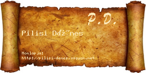 Pilisi Dénes névjegykártya