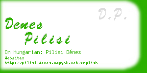 denes pilisi business card